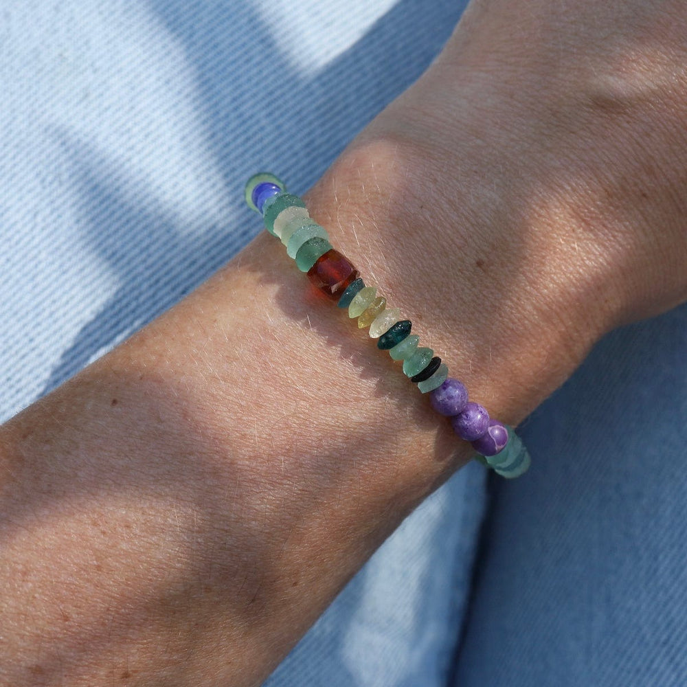 
                      
                        BRC Roman Glass & Hessonite Garnet Bracelet
                      
                    