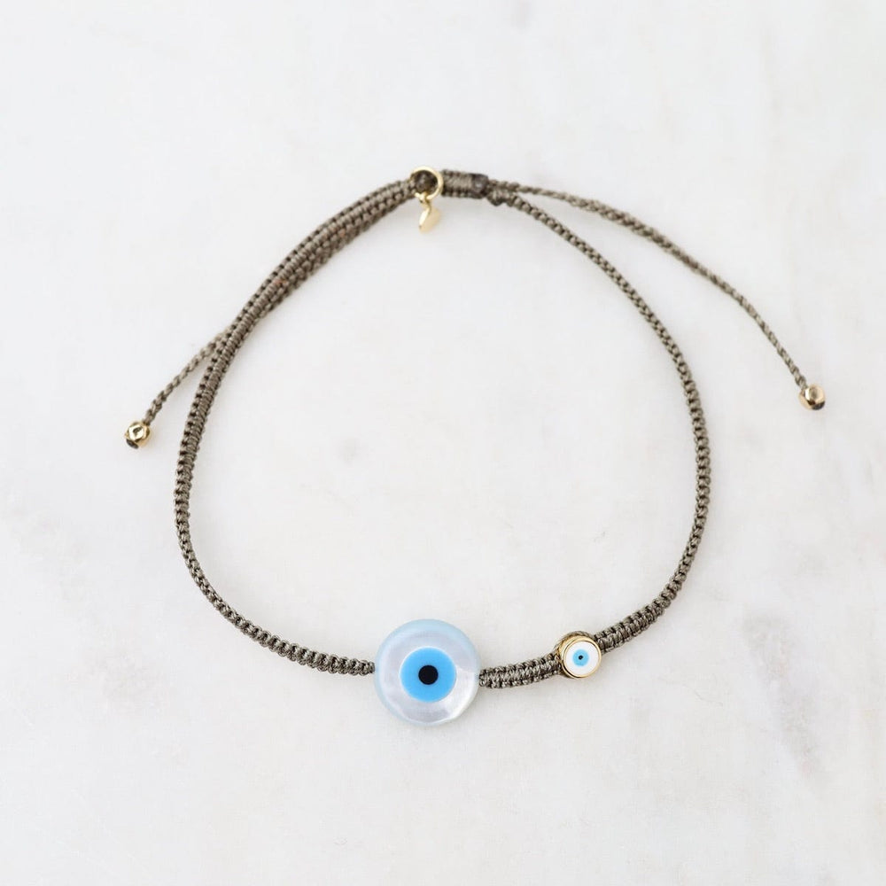 
                      
                        BRC Round Shell Evil Eye Macrame Bracelet
                      
                    