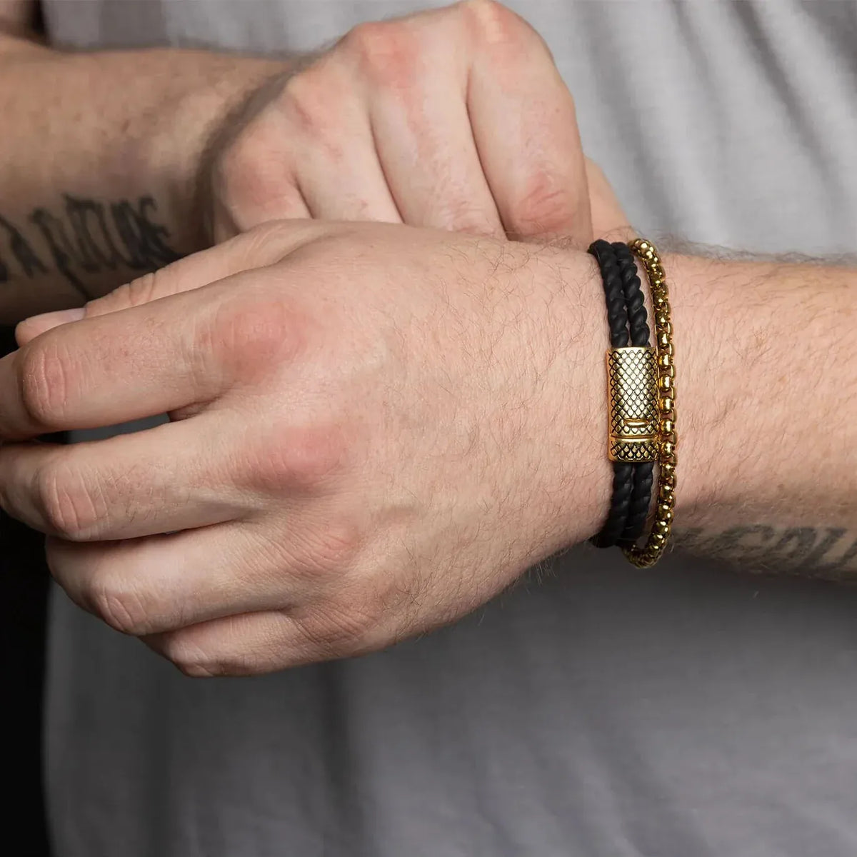 BRC-S.STL 8" 3.5mm 18K Gold Pvd Stainless Steel Mens Chain Bracelet