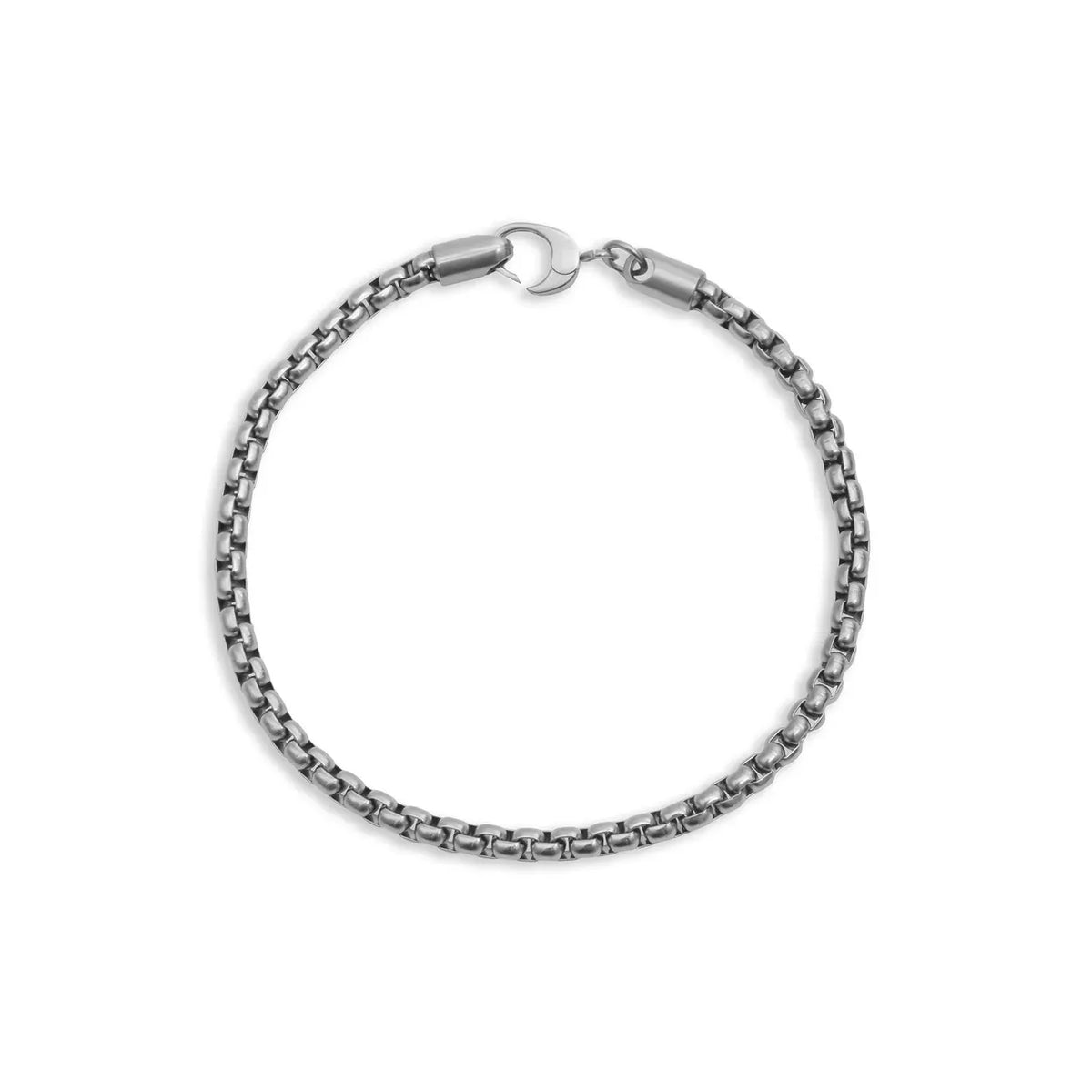 BRC-S.STL 8" 3.5mm Stainless Steel Mens Chain Bracelet