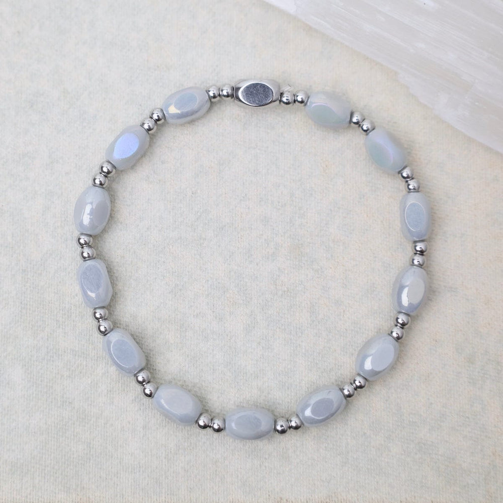 BRC-S.STL All in Pop Of Color Bracelet in Glacier Grey & Stainless Steel