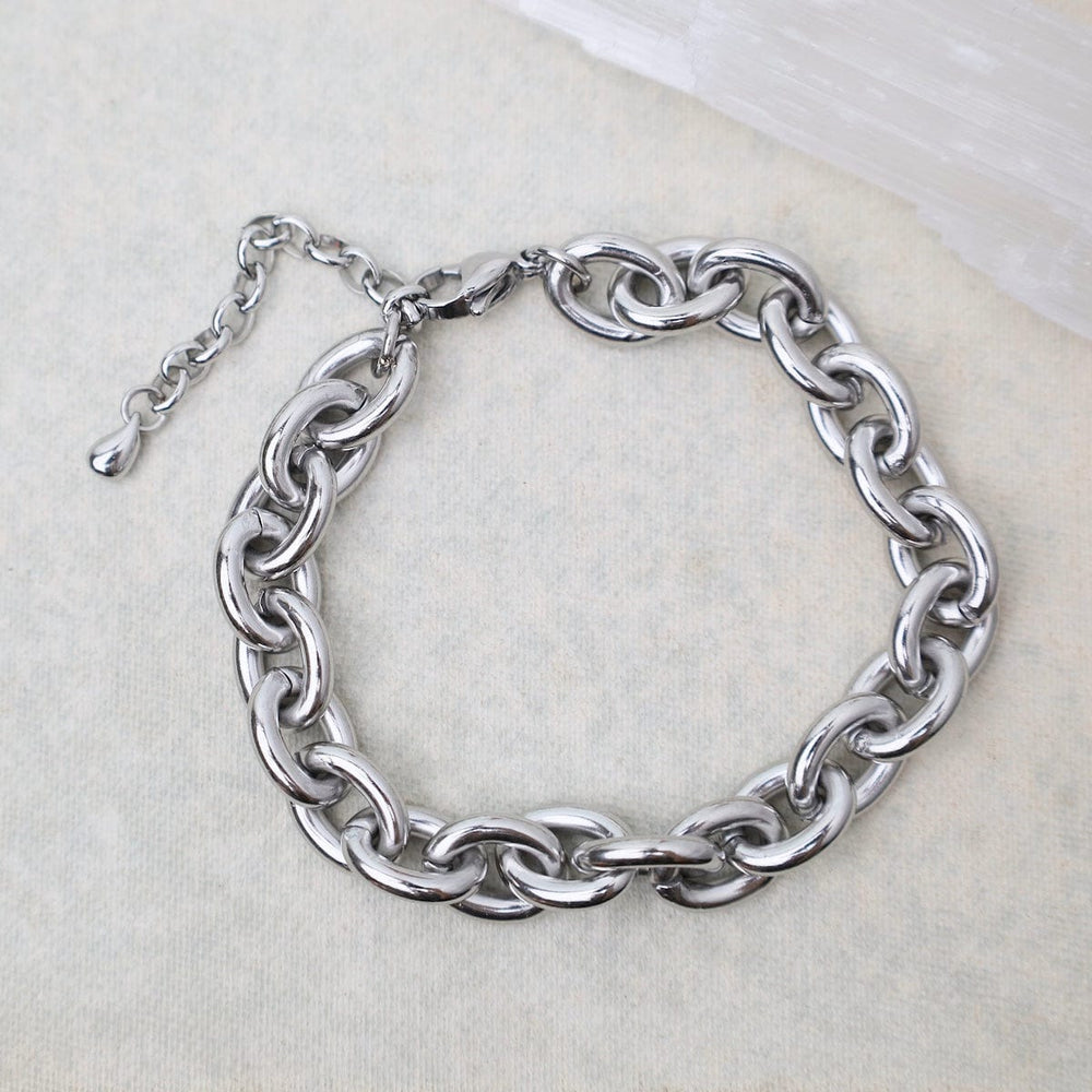 BRC-S.STL Bold Oval Link Bracelet in Stainless Steel