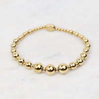 BRC-S.STL Graduated Bubble  Bracelet  - Gold Plated Stainles