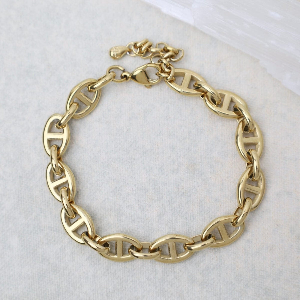 BRC-S.STL Mariner Chain Bracelet in Gold Plated Stainless Steel