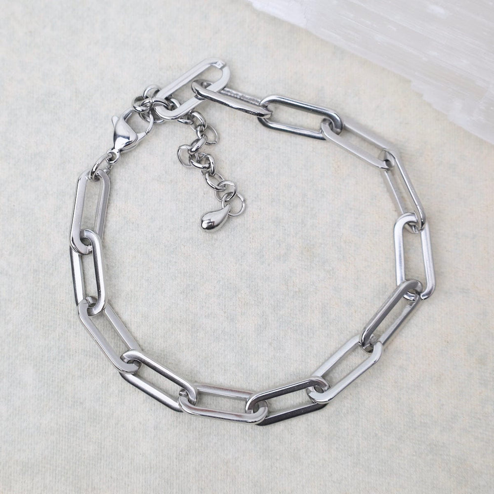 
                      
                        BRC-S.STL Paperclip Chain Bracelet in Stainless Steel
                      
                    