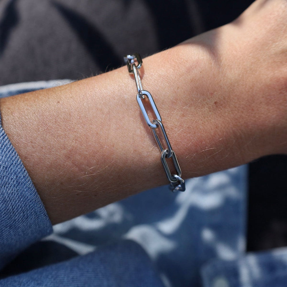 
                      
                        BRC-S.STL Paperclip Chain Bracelet in Stainless Steel
                      
                    