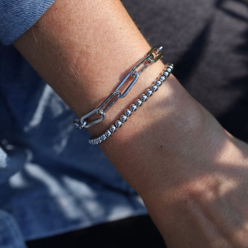 
                      
                        BRC-S.STL Paperclip Chain Bracelet in Stainless Steel
                      
                    