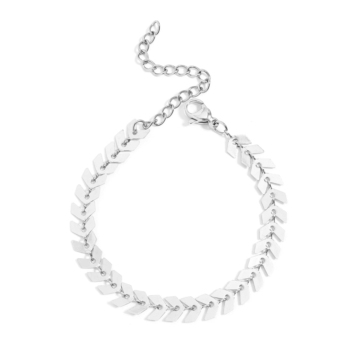 BRC-S.STL Stainless Steel Chevron Chain Bracelet