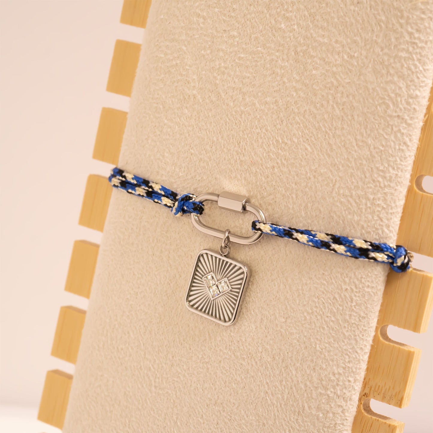 BRC-S.STL Stainless Steel Navy Rope Carabiner Bracelet