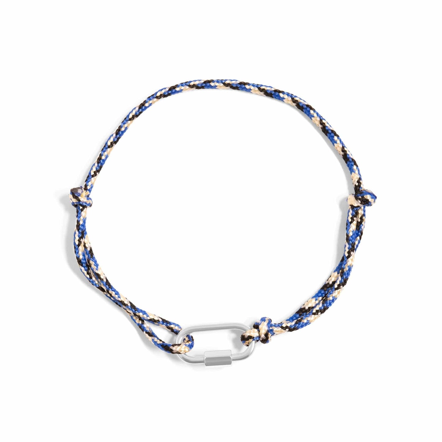BRC-S.STL Stainless Steel Navy Rope Carabiner Bracelet