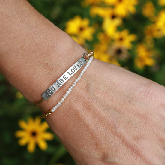 Load image into Gallery viewer, BRC &amp;quot;Say It&amp;quot; Word Bracelet - You Are Loved
