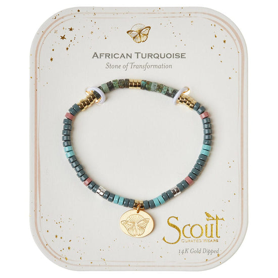BRC Scout African Turquoise Intention Charm Bracelet
