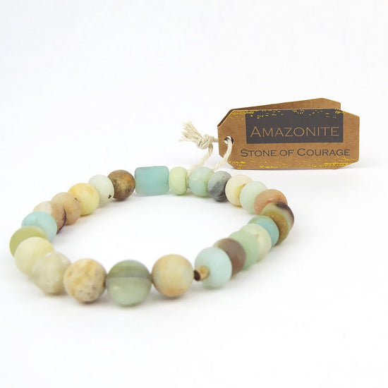 Load image into Gallery viewer, BRC Scout Amazonite Stone Stacking Bracelet
