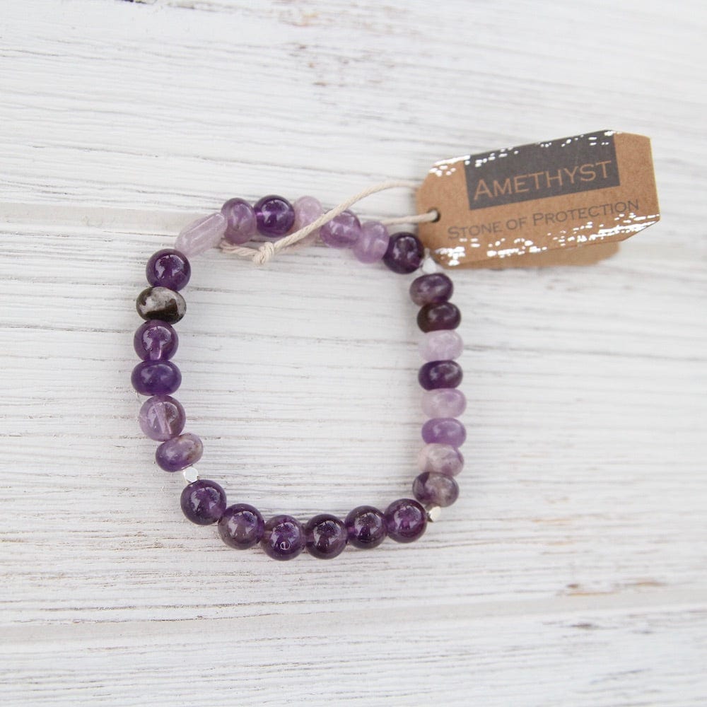 Amethyst Bracelet - Purple Amethyst Beaded Bracelets