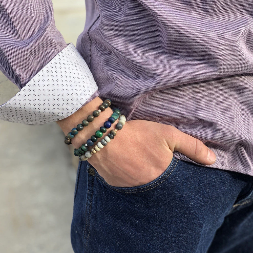 
                      
                        BRC Scout Blue Sky Jasper Stone Stacking Bracelet
                      
                    