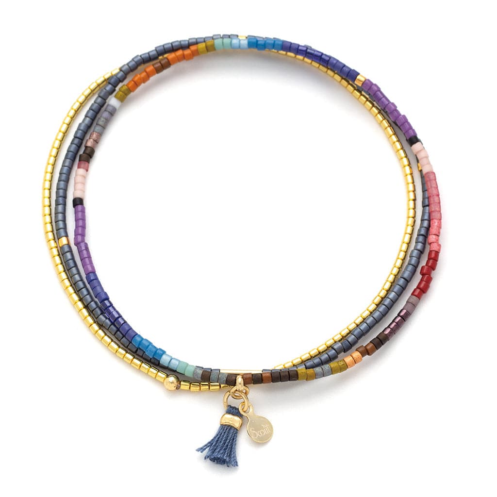 BRC Scout Chromacolor Miyuki Bracelet Trio - Dark Multi/Gold