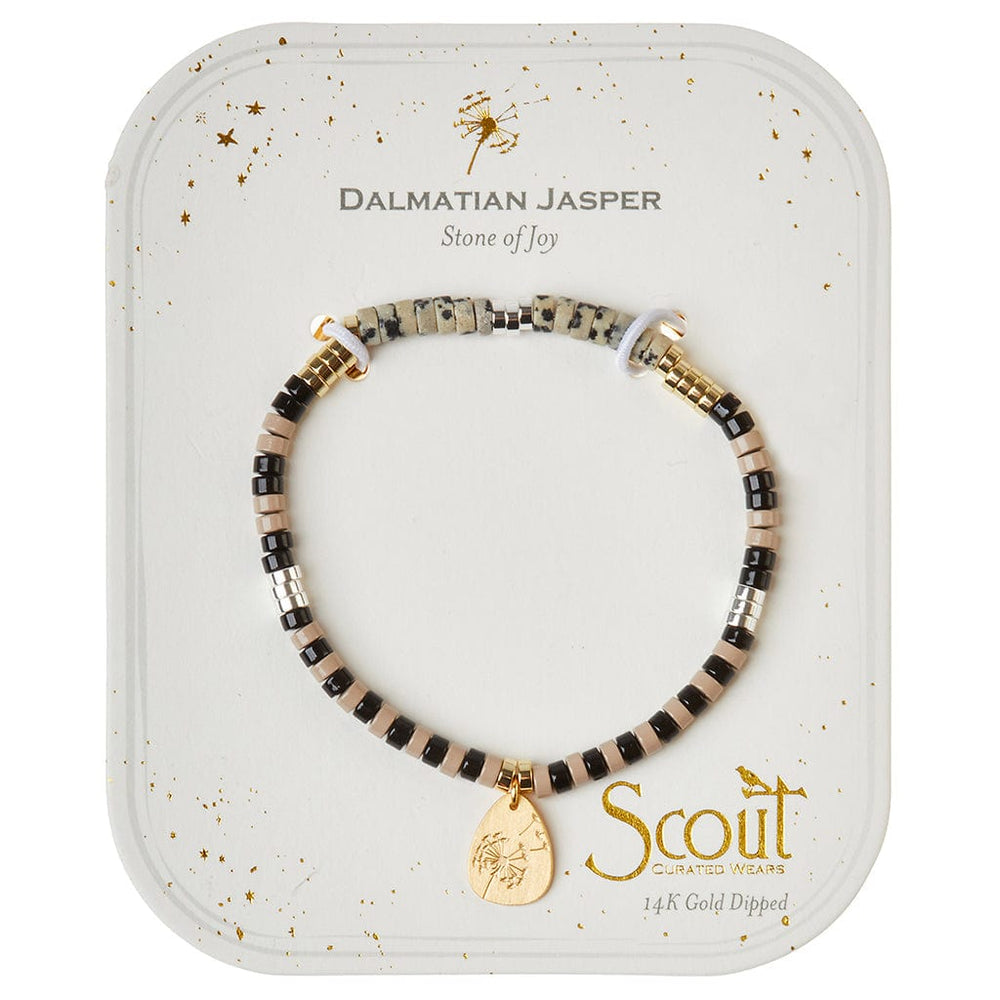 BRC Scout Dalmatian Jasper Intention Charm Bracelet