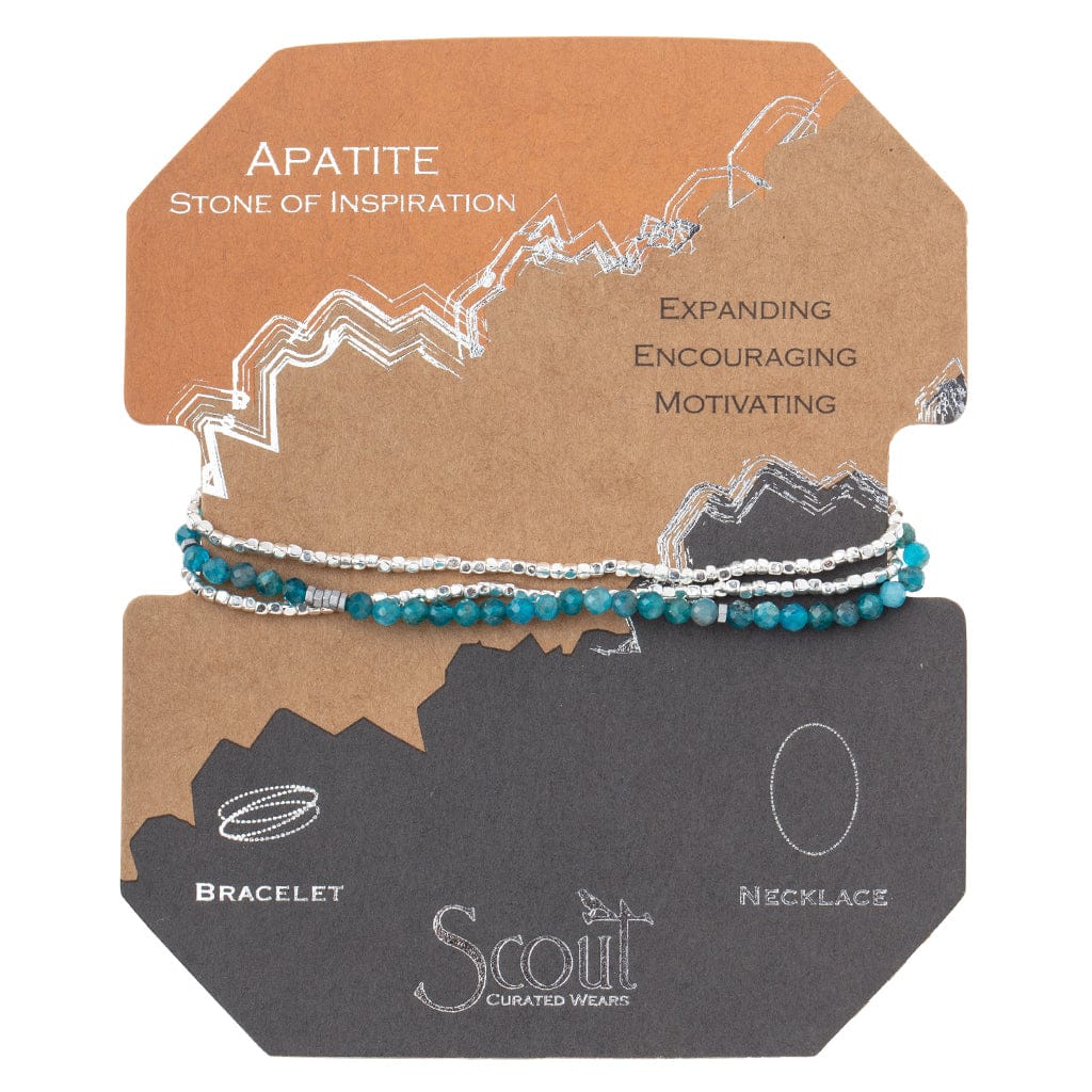 BRC Scout Delicate Apatite Wrap Bracelet and Necklace
