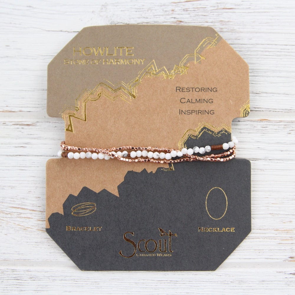 
                      
                        BRC Scout Delicate Howlite Wrap Bracelet and Necklace
                      
                    