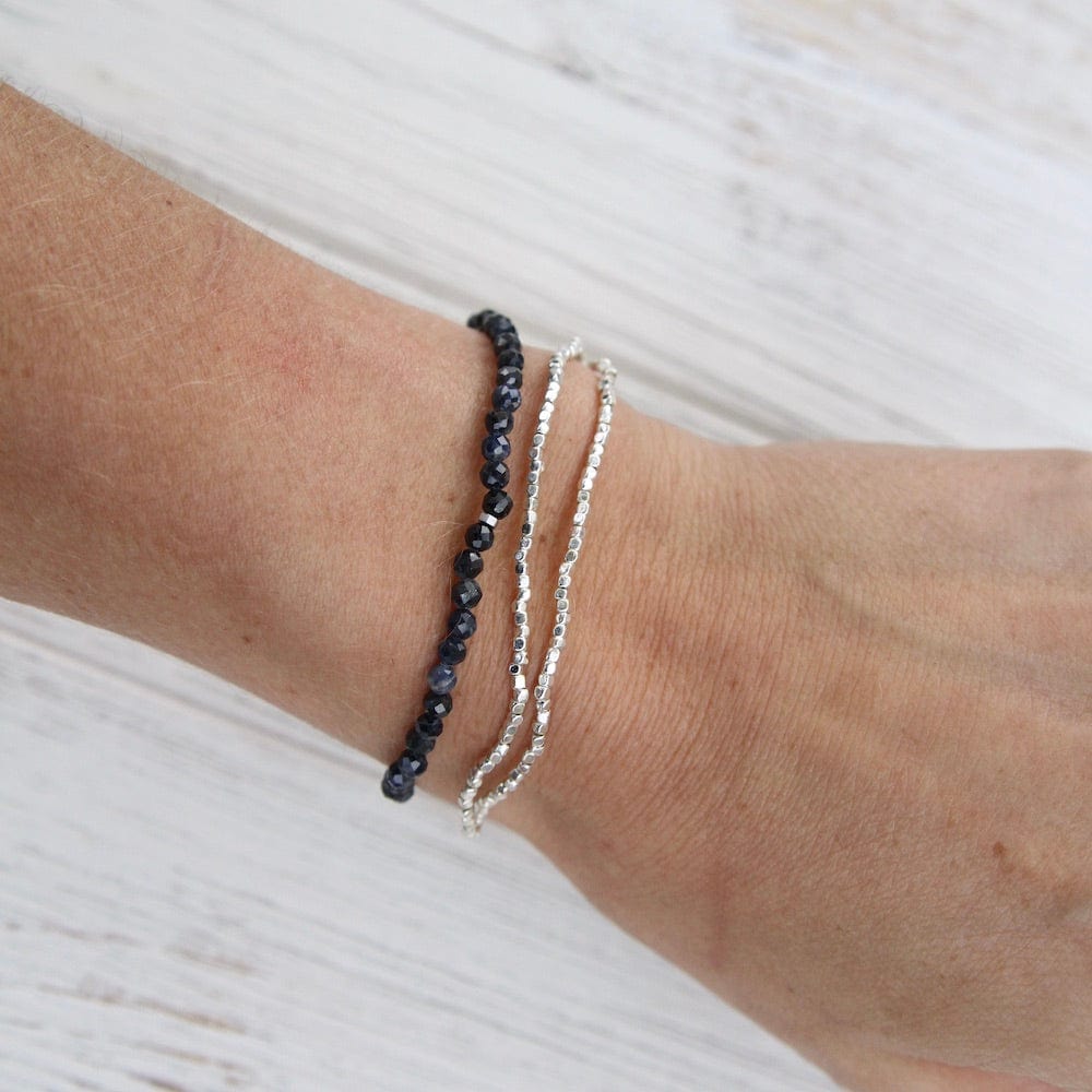 BRC Scout Delicate Iolite and Sunstone Wrap Bracelet and Necklace