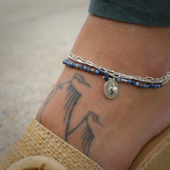BRC Scout Delicate Iolite and Sunstone Wrap Bracelet and Necklace