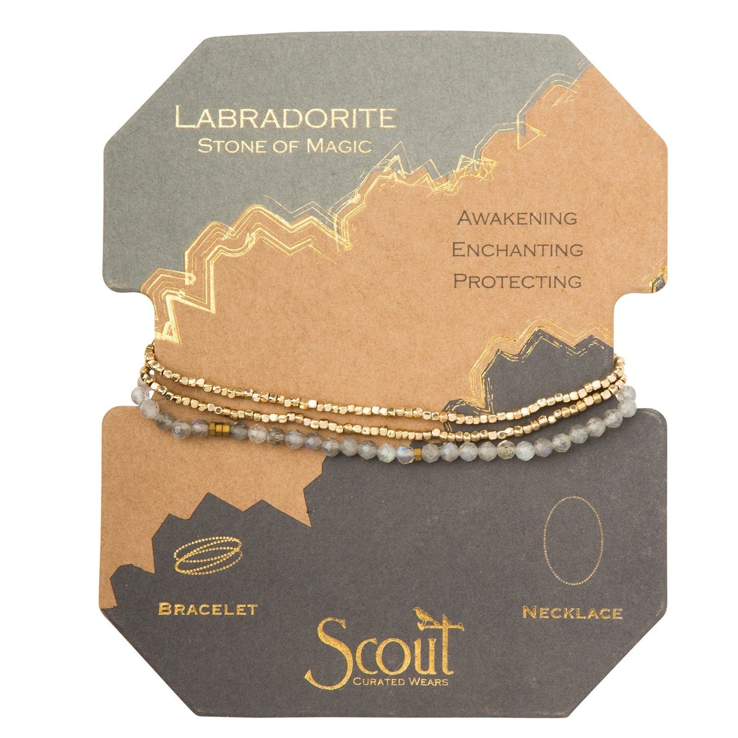 BRC Scout Delicate Labradorite Wrap Bracelet and Necklace