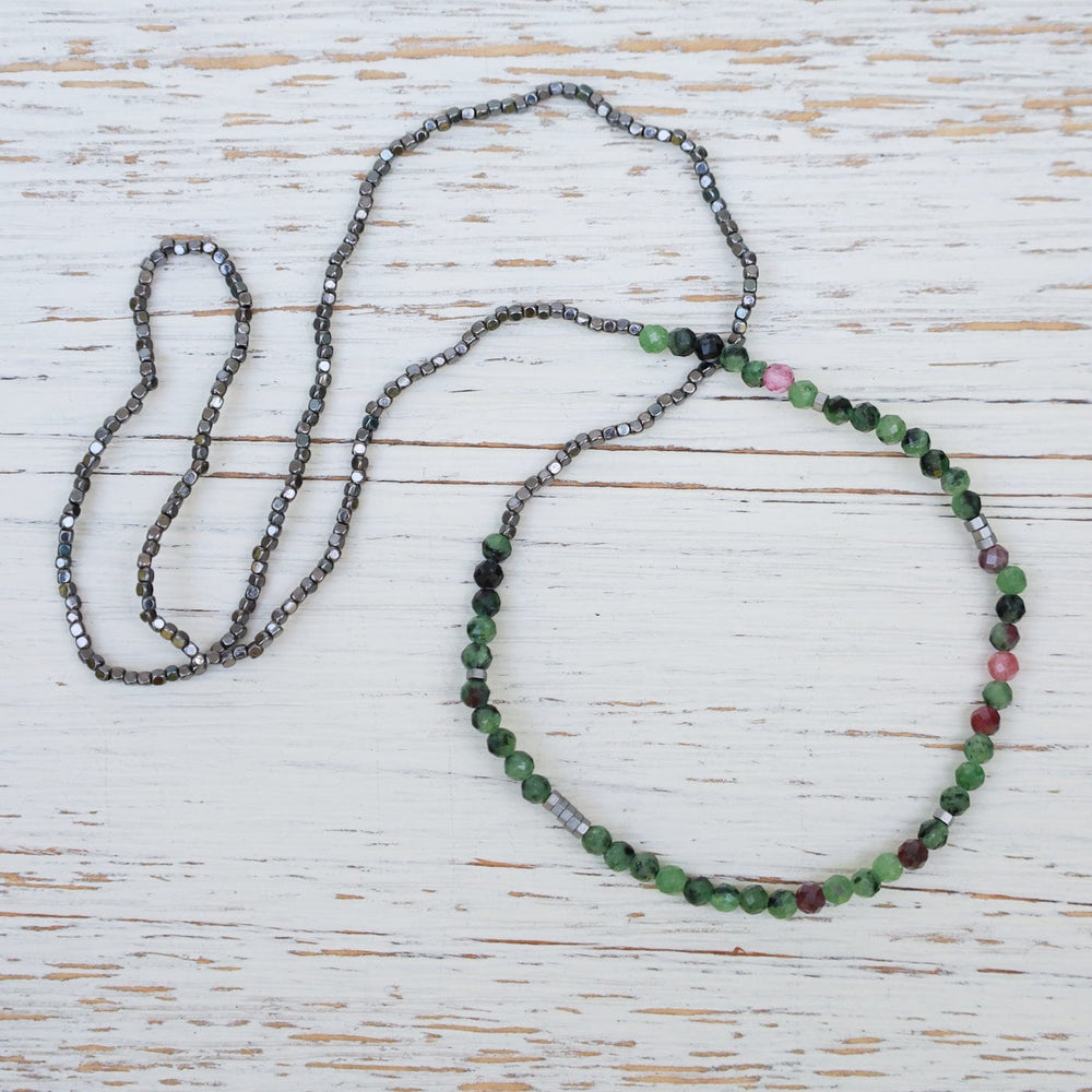 
                      
                        BRC Scout Delicate Ruby Zoisite Wrap Bracelet and Necklace
                      
                    