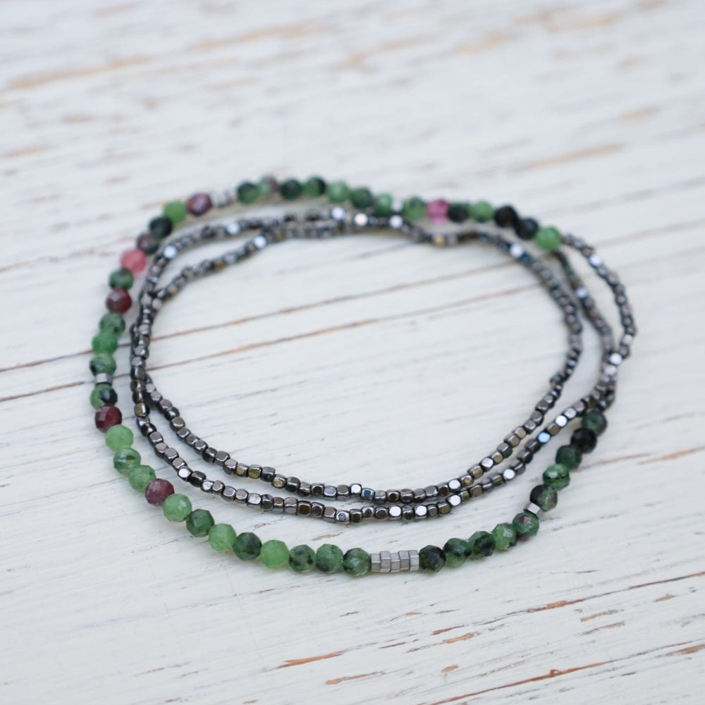 
                      
                        BRC Scout Delicate Ruby Zoisite Wrap Bracelet and Necklace
                      
                    