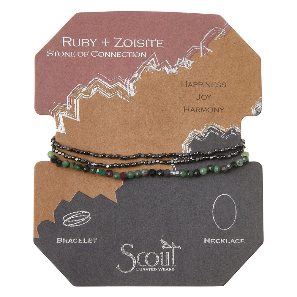 
                      
                        BRC Scout Delicate Ruby Zoisite Wrap Bracelet and Necklace
                      
                    