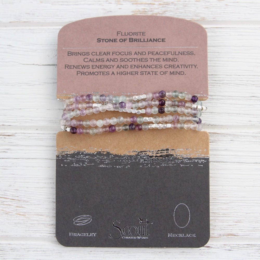 BRC Scout Fluorite Wrap Bracelet & Necklace