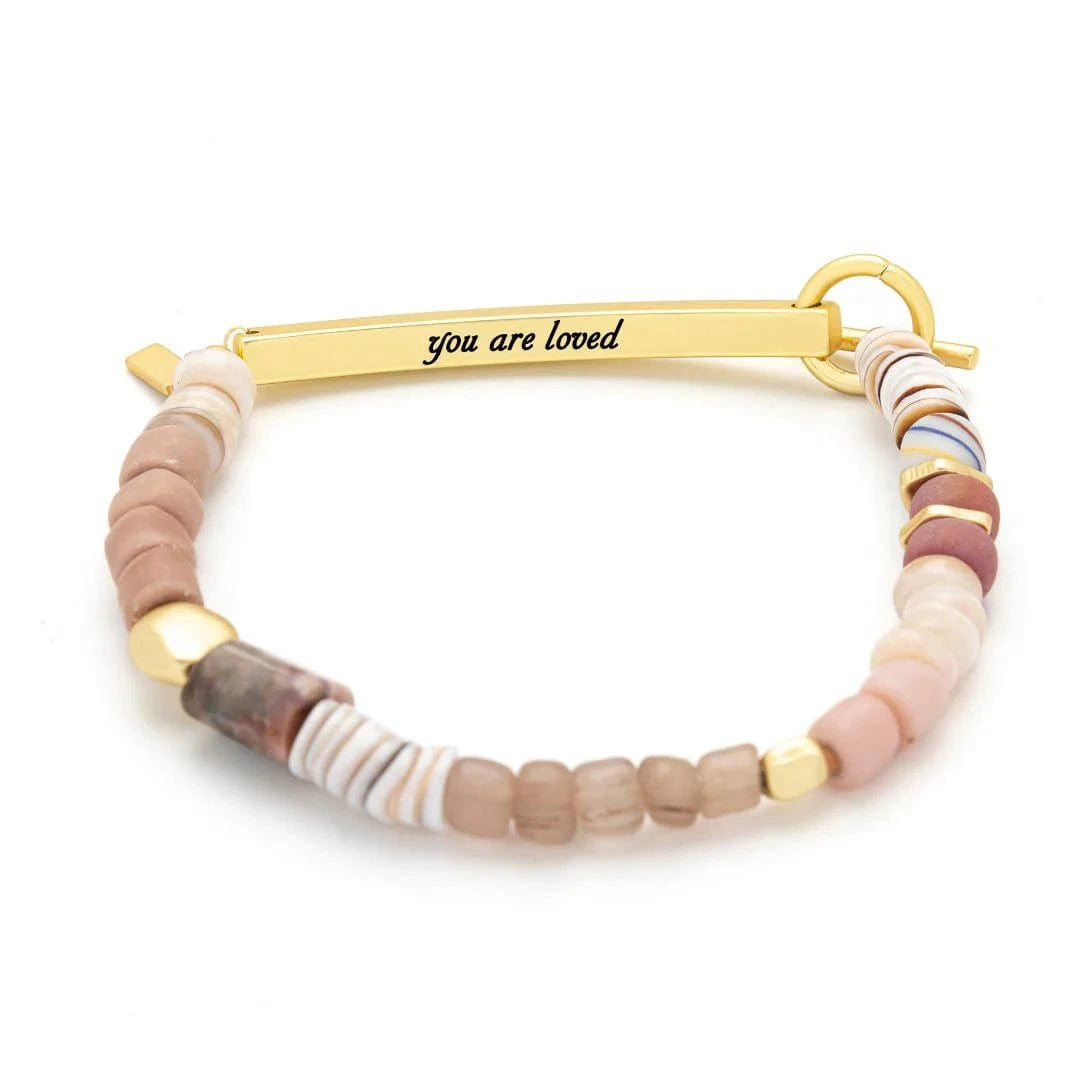 BRC Scout Hidden Message Bracelet - Loved/Rhodochrosit