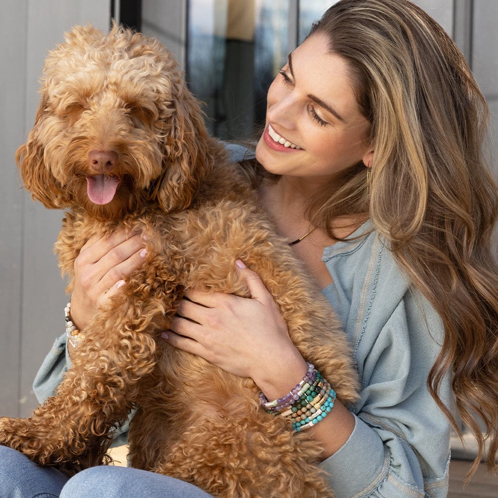 BRC Scout Intermix Stone Stacking Bracelet - Turquoise
