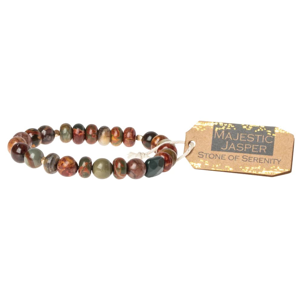 BRC Scout Majestic Jasper Stone Stacking Bracelet