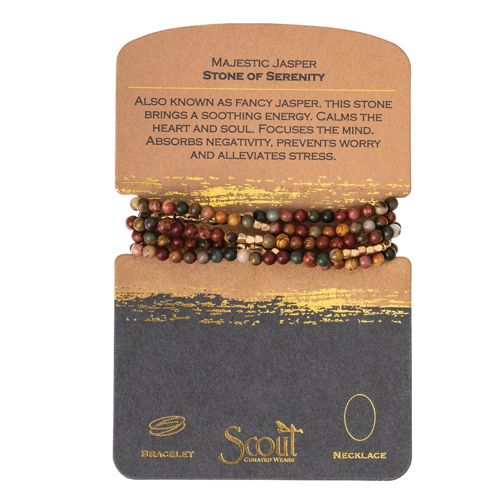 BRC Scout Majestic Jasper Wrap Bracelet & Necklace