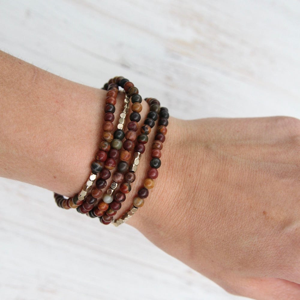 BRC Scout Majestic Jasper Wrap Bracelet & Necklace