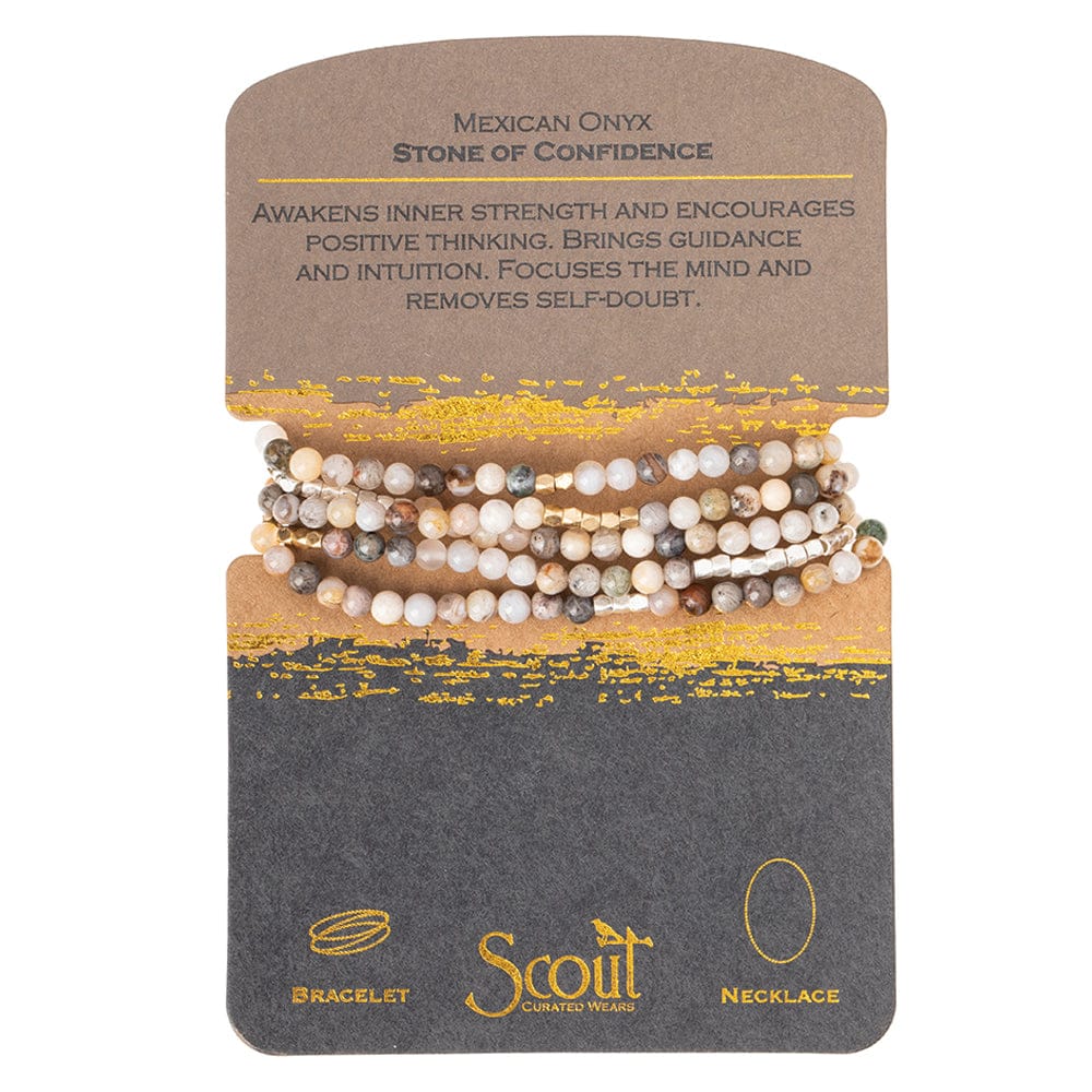 BRC Scout Mexican Onyx Wrap Bracelet & Necklace