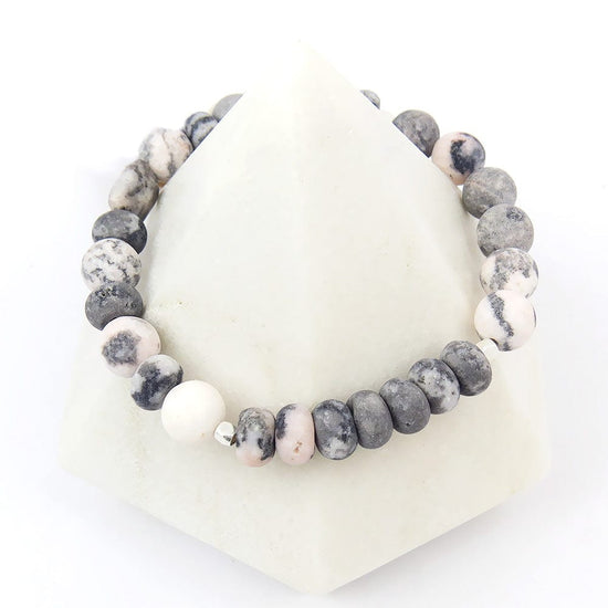 Load image into Gallery viewer, BRC Scout Ocean Agate Stone Stacking Bracelet

