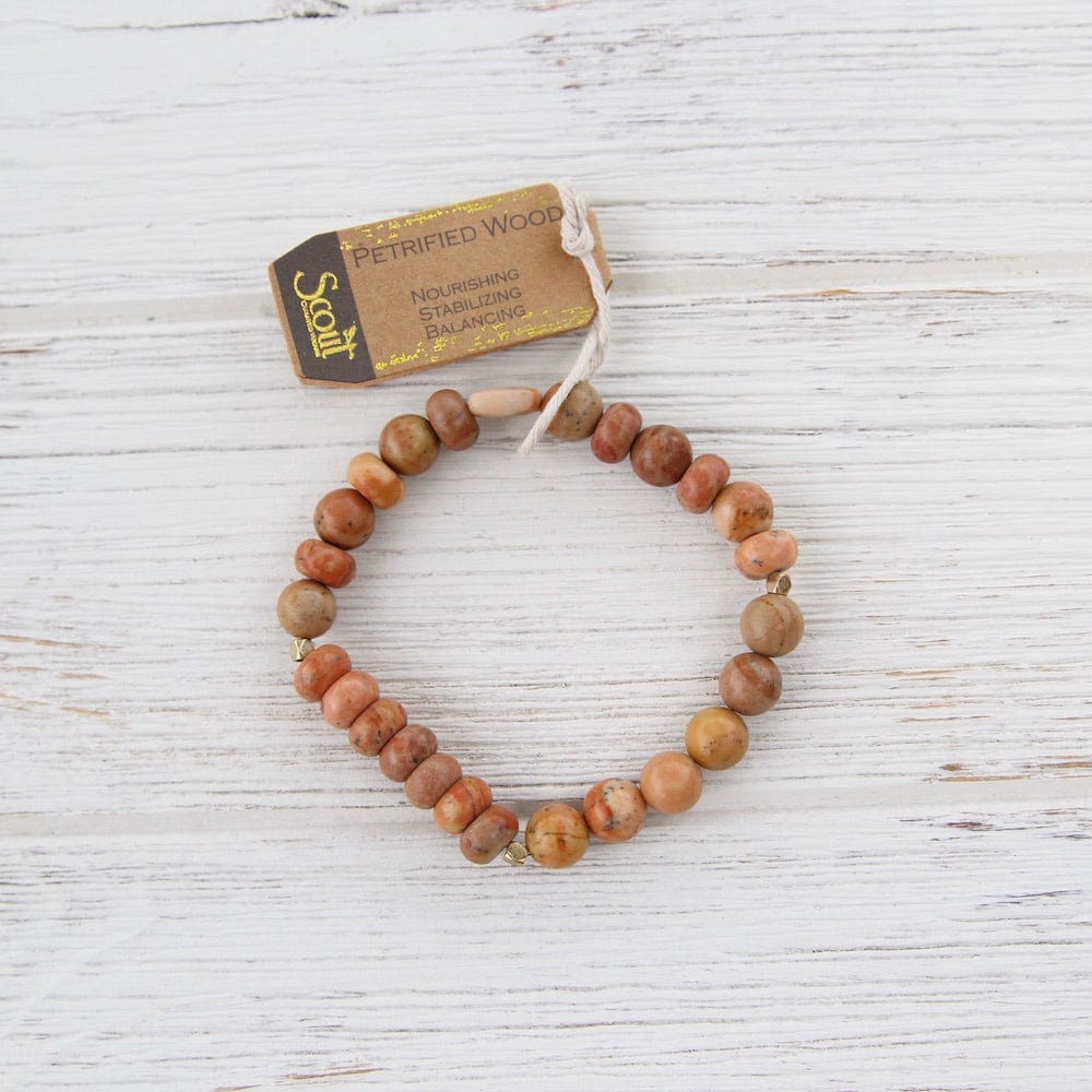 
                      
                        BRC Scout Petrified Wood Stone Stacking Bracelet
                      
                    