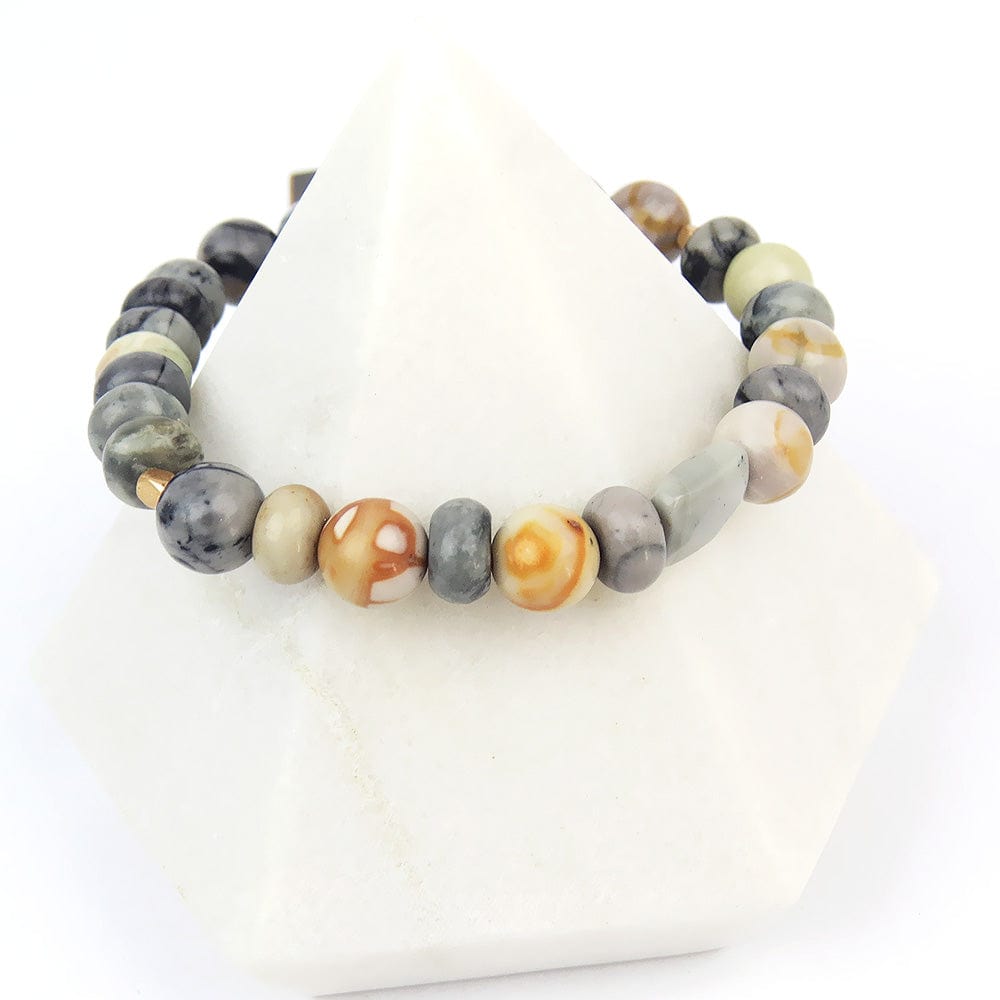 
                      
                        BRC Scout Picasso Jasper Stone Stacking Bracelet
                      
                    