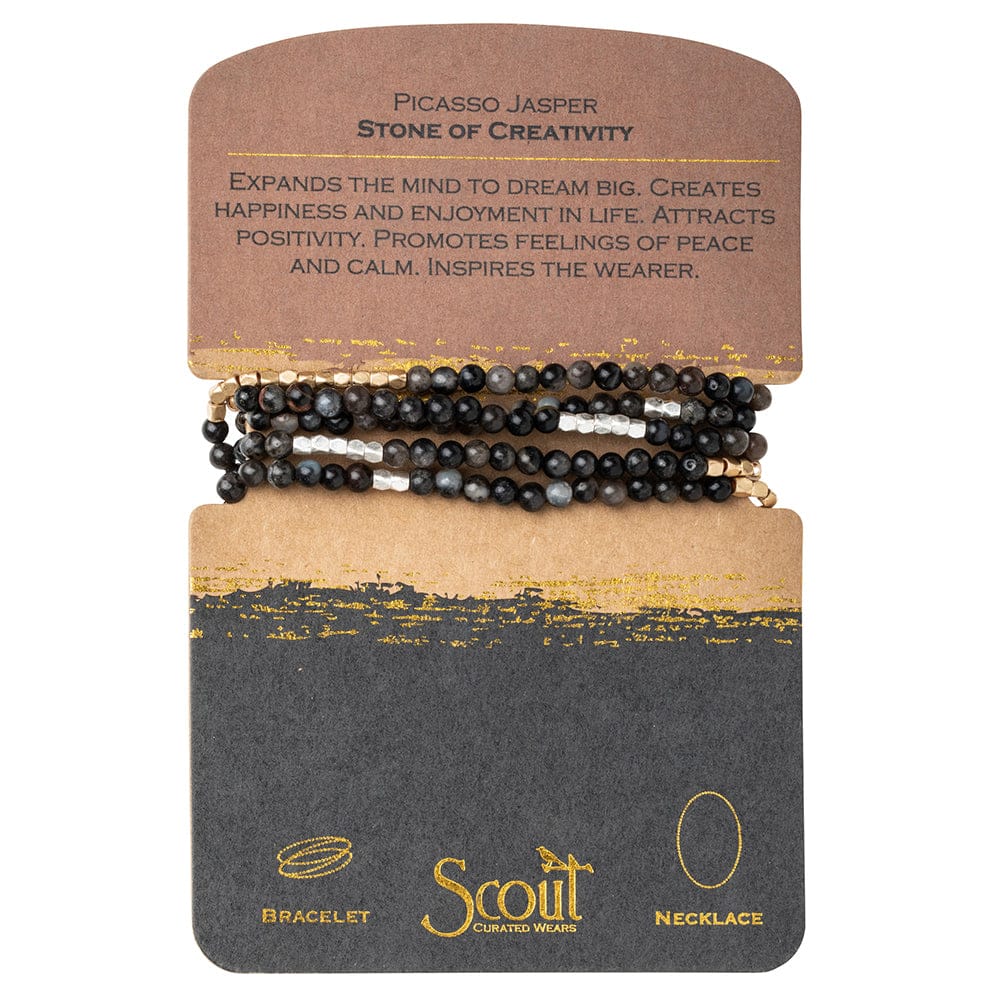 BRC Scout Picasso Jasper Wrap Bracelet & Necklace