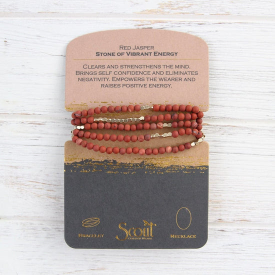 BRC Scout Red Jasper Wrap Bracelet & Necklace