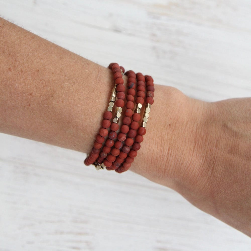 BRC Scout Red Jasper Wrap Bracelet & Necklace