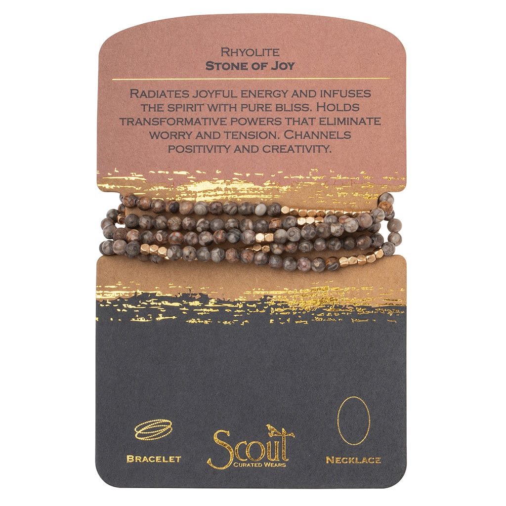 BRC Scout Rhyolite Wrap Bracelet & Necklace
