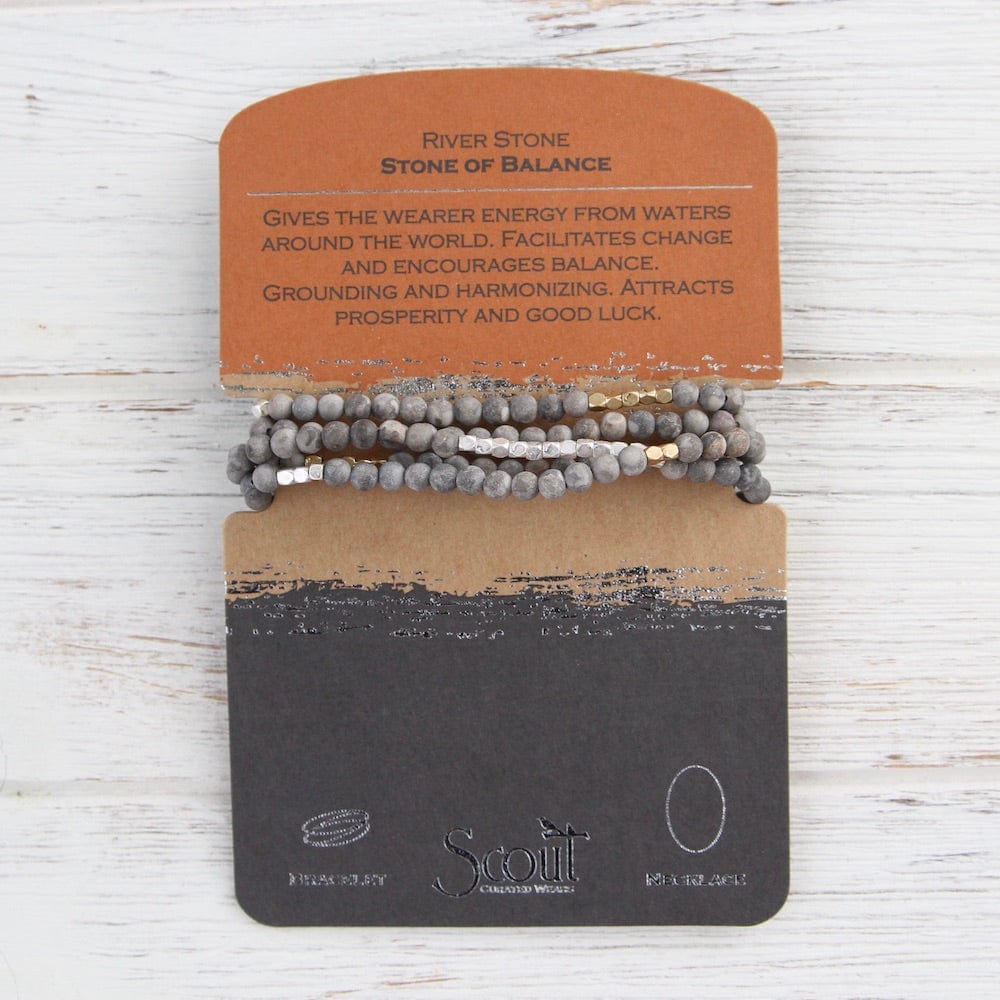 BRC Scout River Stone Wrap Bracelet & Necklace