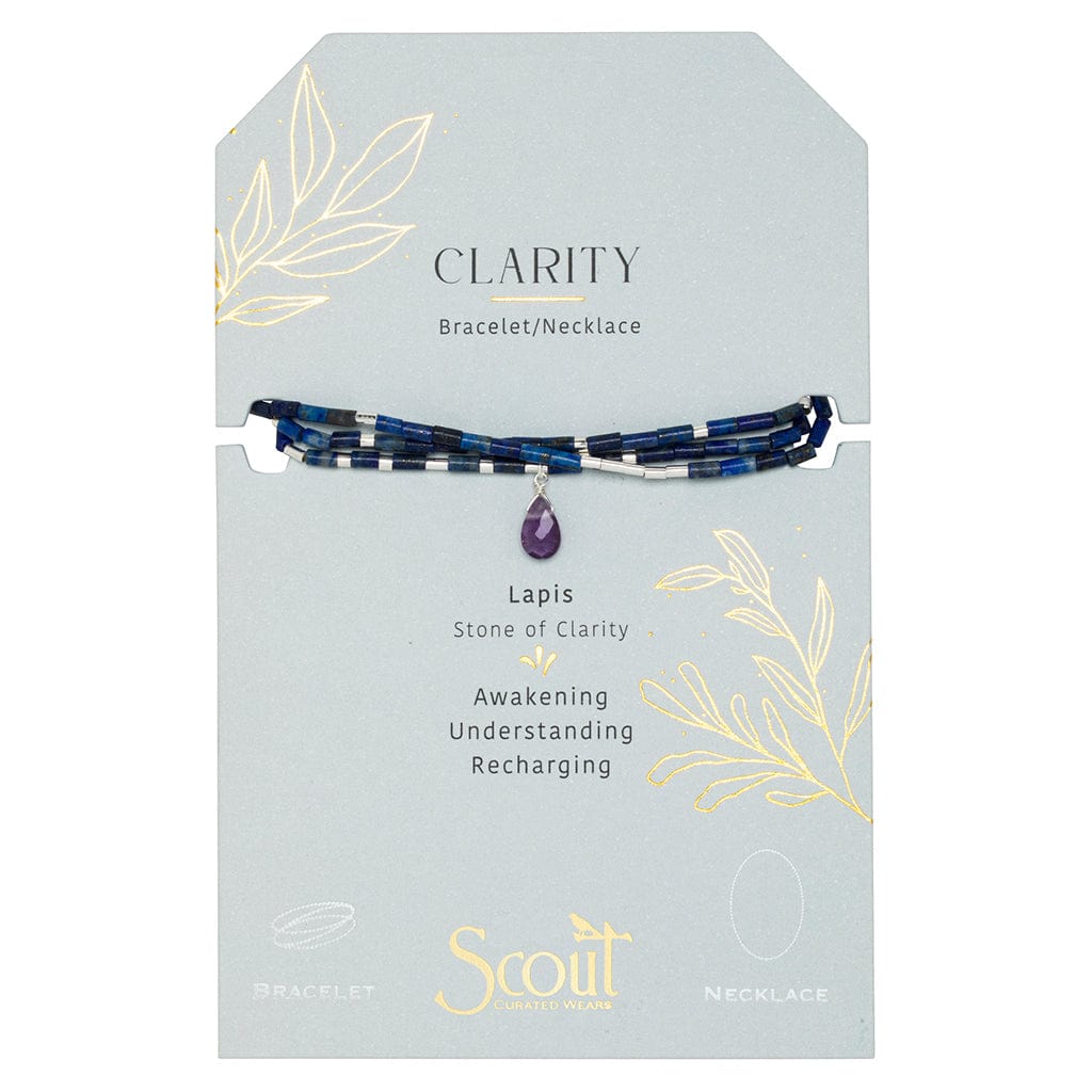 BRC Scout Teardrop Stone Wrap Lapis/Amethyst/Silver