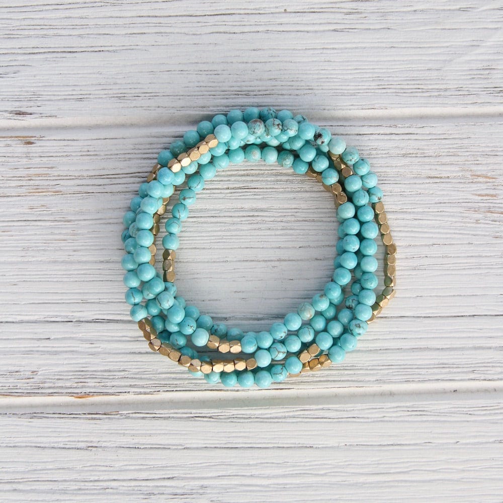 
                      
                        BRC Scout Turquoise and Gold Wrap Bracelet & Necklace
                      
                    