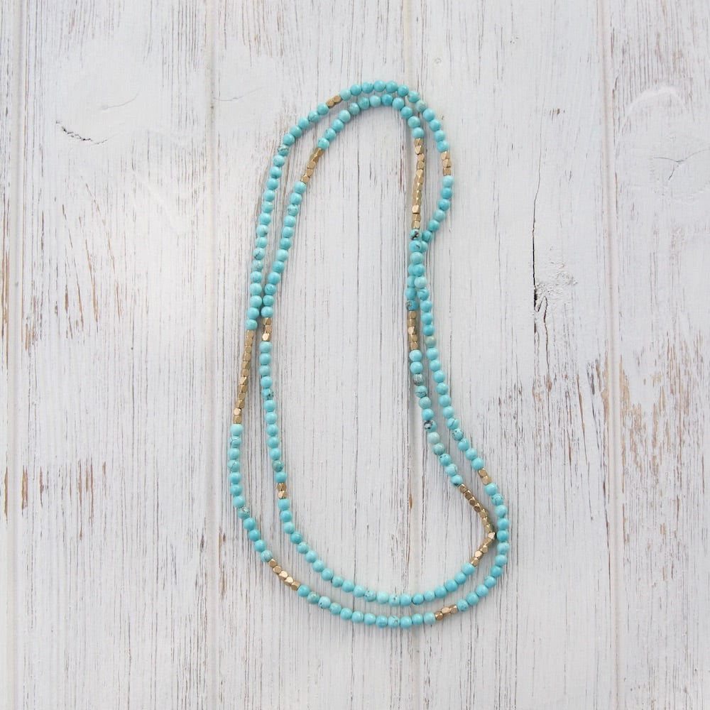 
                      
                        BRC Scout Turquoise and Gold Wrap Bracelet & Necklace
                      
                    