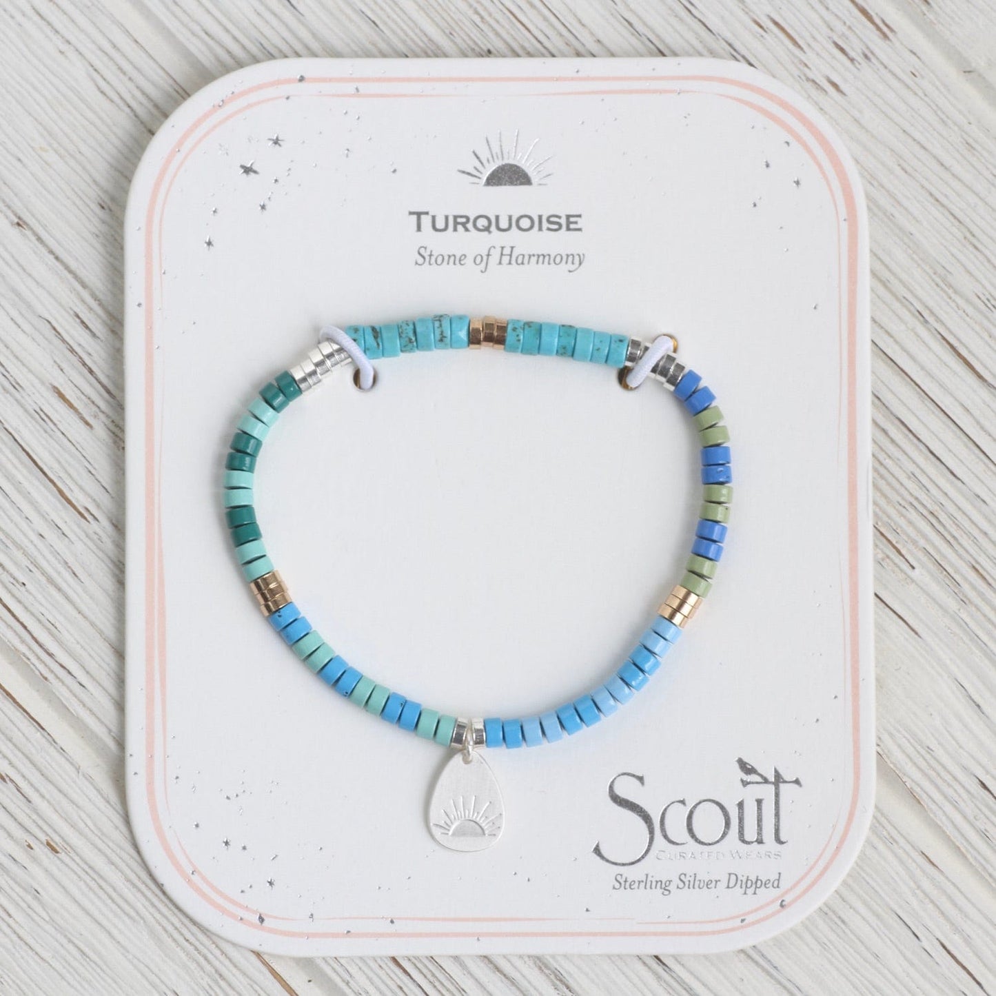 BRC Scout Turquoise Intention Charm Bracelet