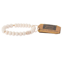BRC Scout White Fossil Stone Stacking Bracelet