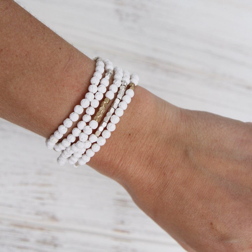 BRC Scout White Lava Wrap Bracelet & Necklace